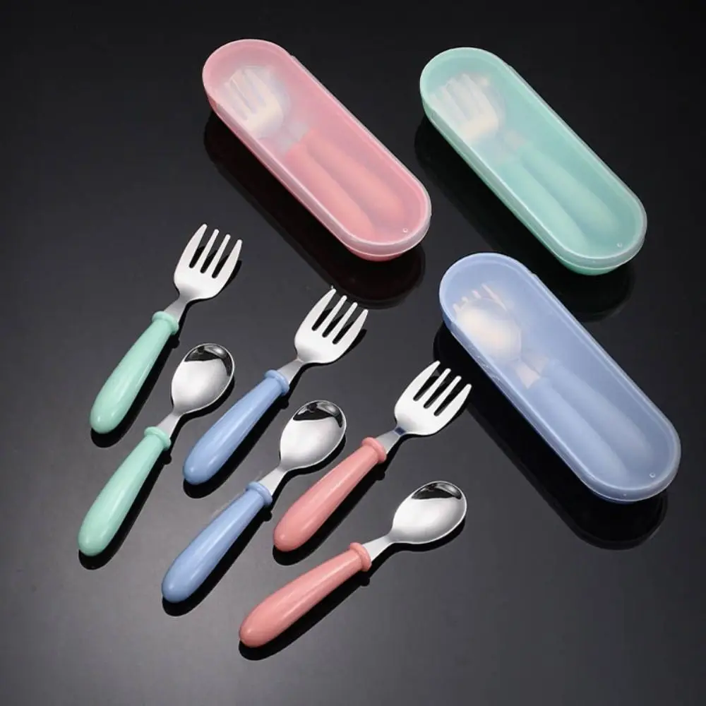 

Набор посуды для кормления ребенка, с антиожогом, с тупыми краями и контейнером для хранения