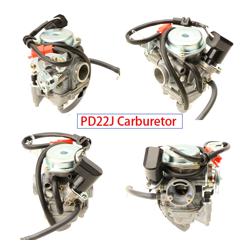 Carburatore GOOFIT 18mm PD18J Con Elettronica Choke E Pompa Acceleratore - Ricambio Per Motori 49cc 50cc 139QMB, ATV, Go Kart, Scooter, Colore Argento