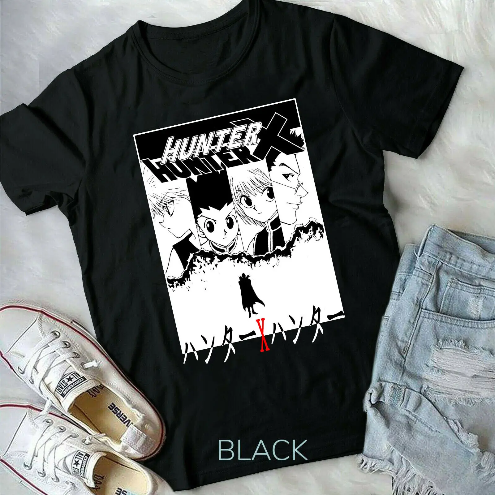 

Hunter X Hunter Gon Killua hxh ANIME MANGA à manches courtes Unisexe T-Shirt