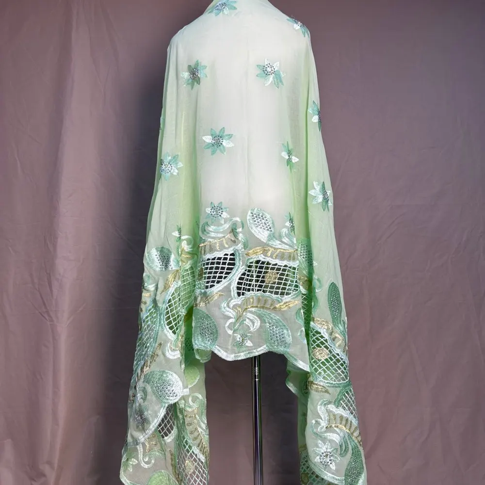 Neuer Dubai-Schal für muslimische Frauen, afrikanischer Chiffon-Großhijab, Islam-Hijab, Pashmina-Turban, Kopftuch, bestickte Schals – Detail 38