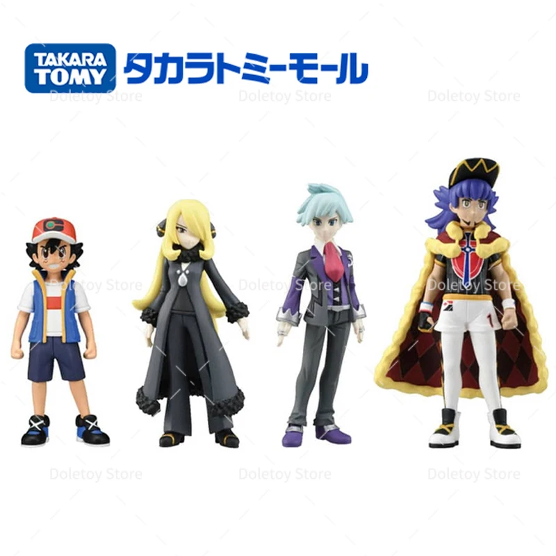 TOMY Pokemon Figure Trainer Ash Ketchum Leon Cynthia Steven
