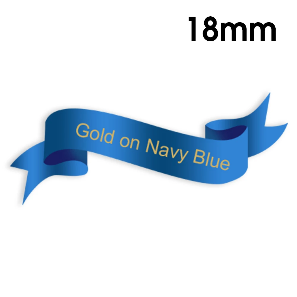 18mm Gold on Navy