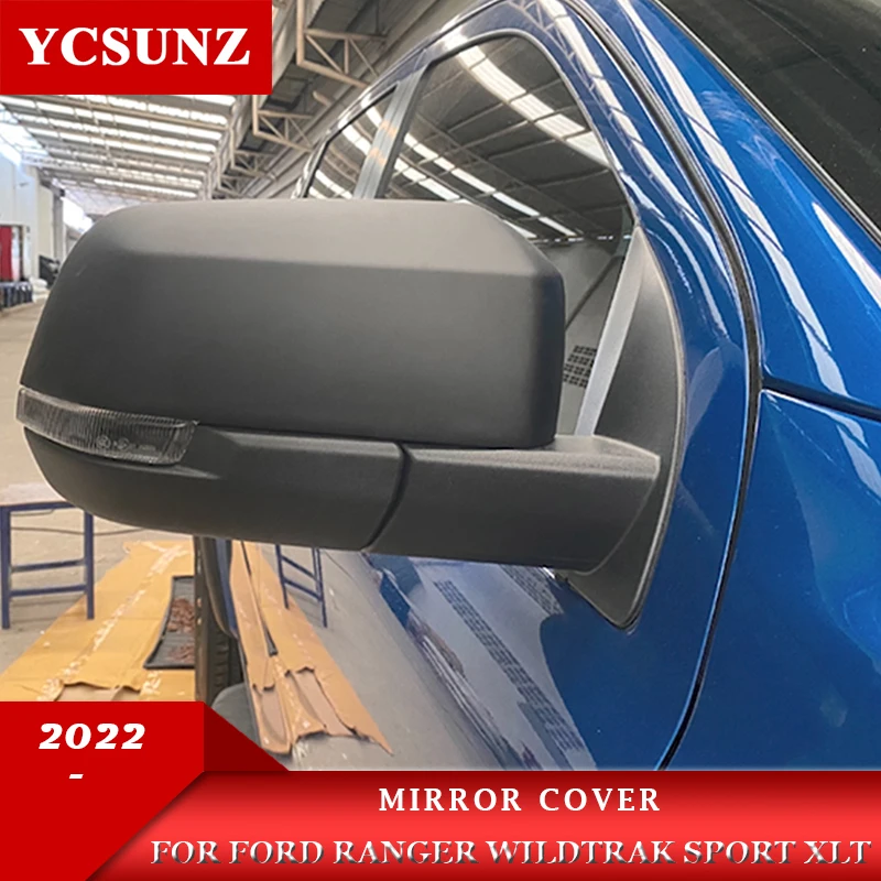 ABS Mirror Cover For Ford Ranger Wildtrak Sport 2022 2023 XLT XLS/ XL