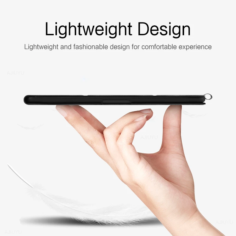 Premium PU Folding Stand Case with Soft Silicone Back and Pencil Holder