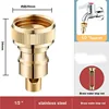 Washing Machine Faucet Water Stop valve joint 1/2" 3/4" Anti Falling Automatic Check Valve All brass /plastic Inner Core 3