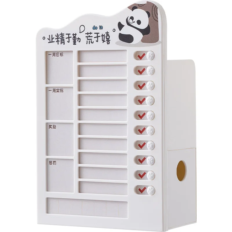 

Pen Holder with Reusable Checklist Board Memo Desk Organizer To Do List Planner Chart INTJ INFJ ISTJ ISFJ ENTJ ESTJ Gift Student