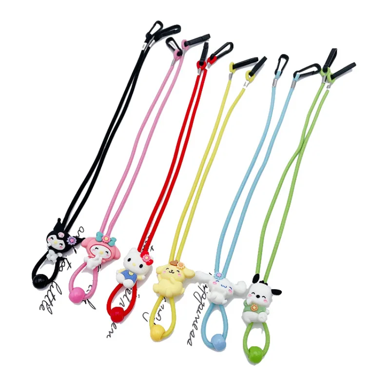 Sanrio Kawaii Anime Hello Kitty Sling Cute Cartoon Cinnamoroll Hanging Neck Anti Loss Eyeglass Chain Mask Hanging Rope Toy
