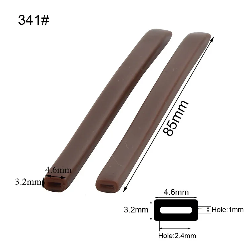 10 Pairs Black and Brown Rubber Temple Tips