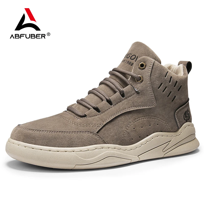Men Sneakers Outdoor Boots Men Leather Boots Super Warm Winter Fur Suede Leather Snow Boots