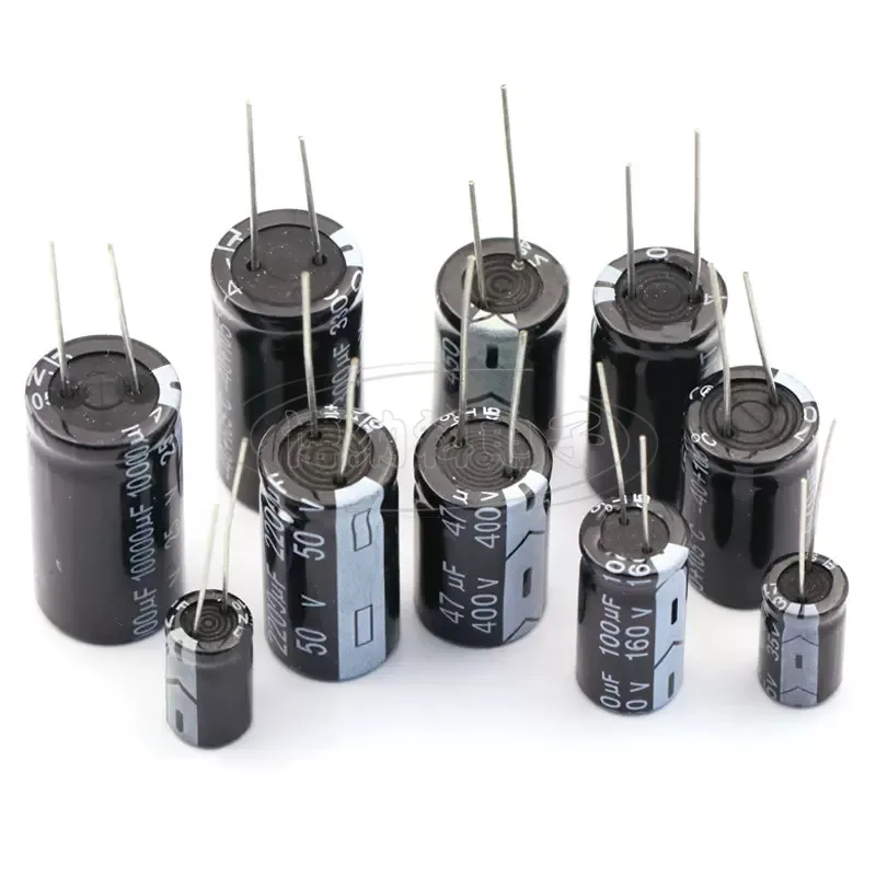 2pcs Good quality Aluminum Electrolytic Capacitors 820UF 6800UF 10000UF 22000UF 16V 25V 35V 50V 63V 80V 100V 200V 250V 400V 450V 2pcs 200v 470uf 250v 470uf 22x30 22x35 22x40 22x50 25x25 25x30 25x35 25x40 30x25mm 105° pitch 10mm nichicon horn capacitors