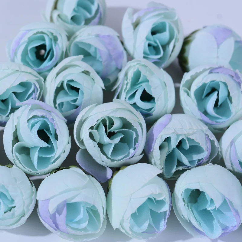10-Piece Set of Rose Tea Buds Artificial Silk Flowers