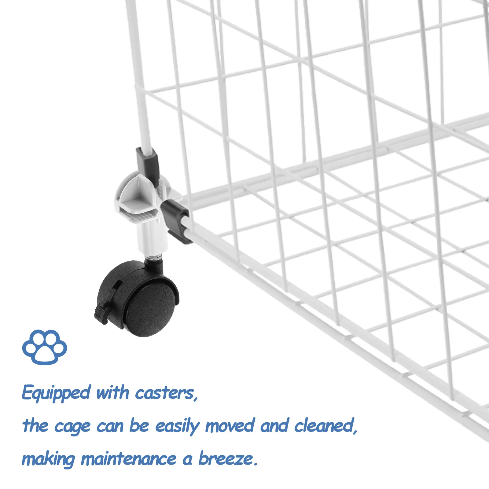 4 Pcs Cat Cage Wheels Caster Accessories Pet Casters Furniture Rollers Replacement Wheels Caster Wheel Bin Casters Dog