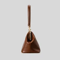 Nouvelle grande pochette à clip pour femme, sac de soirée tendance à porter à l'épaule, sac à main de luxe en cuir souple avec fermoir KissLock 3