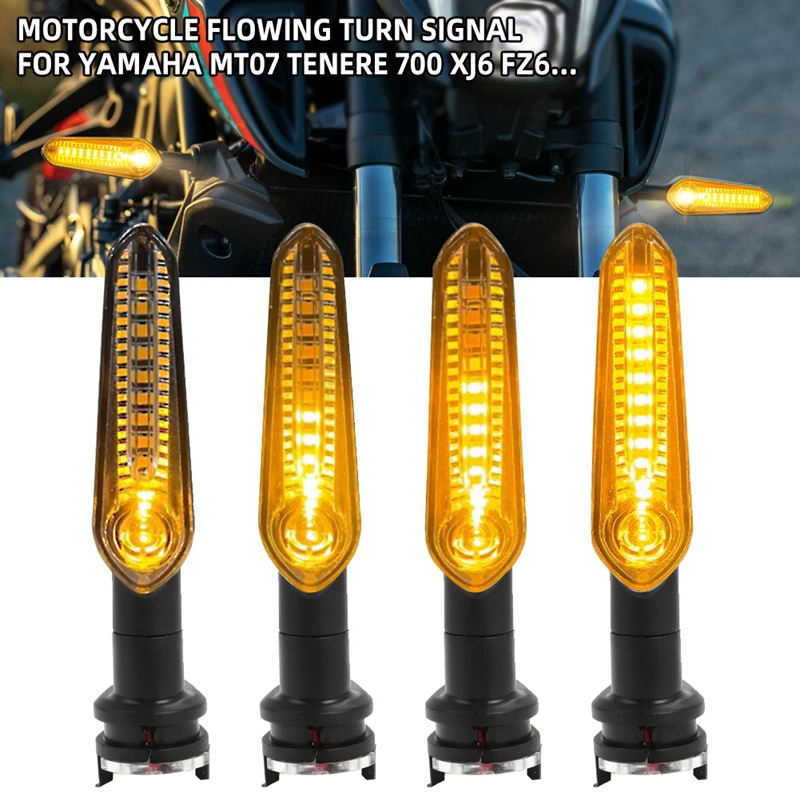 Для Yamaha MT07 MT03 MT09 Tracer XSR 700 универсальная мотоциклетная фара с поворотным сигналом для проточной воды фара для проточной воды Передняя и задняя фара