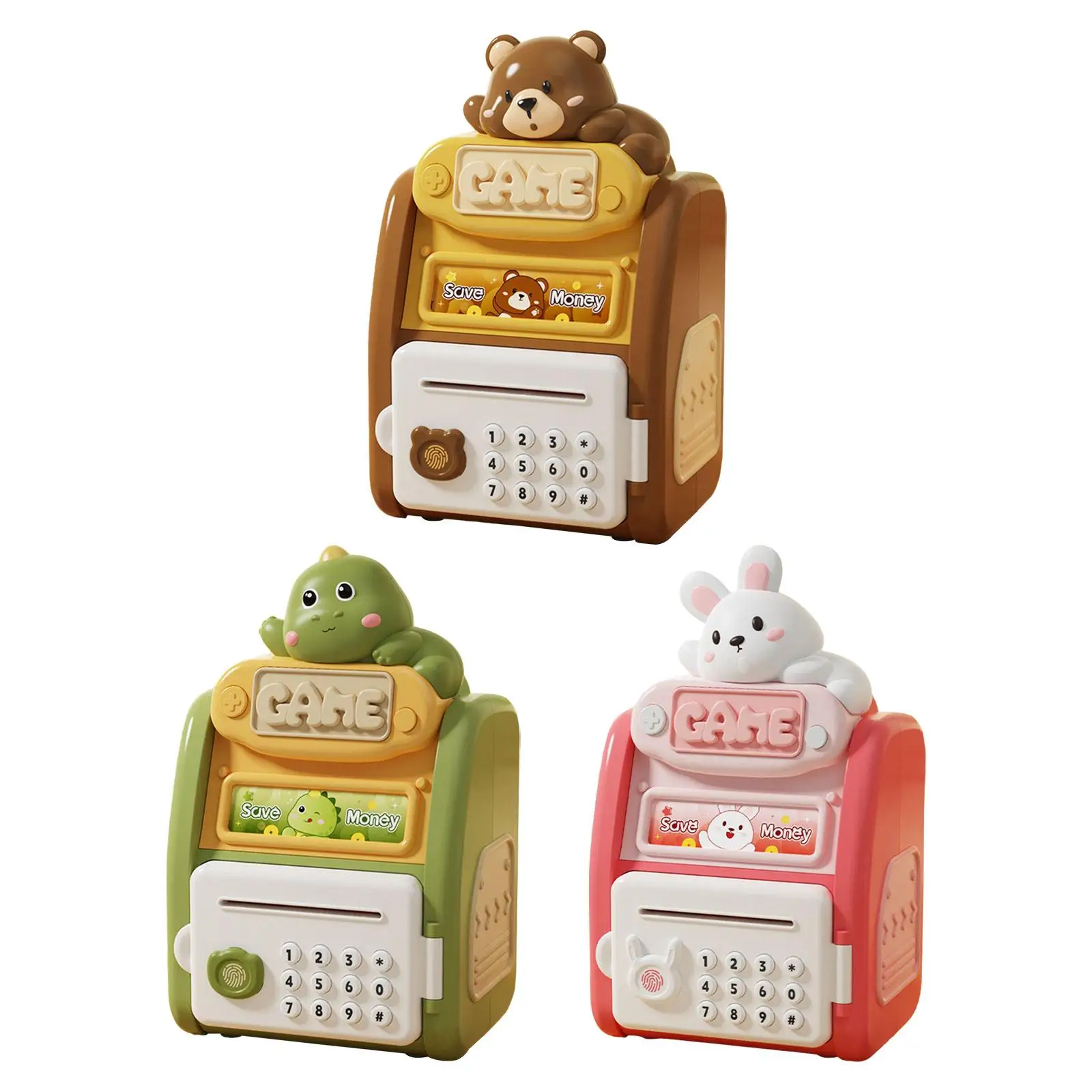 Electronic Fingerprint ATM Piggy Bank Password Lock Savings Bank Electronic Piggy Banks