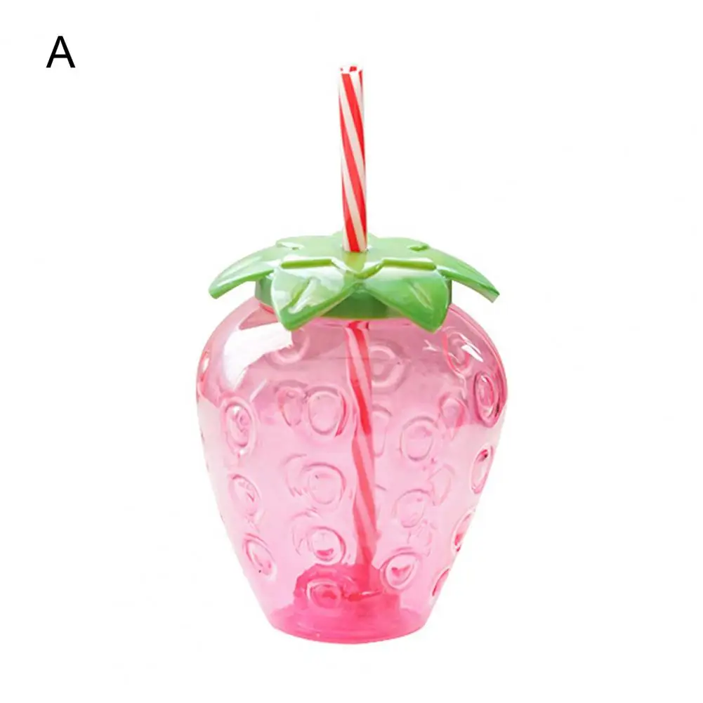 Set Di 2 Tazze In Vetro Borosilicato Con Coperchio E Paglia A Forma Di Fragola - Bicchieri Carini Per Succo, Caffè E Cocktail