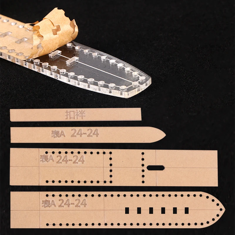 Leather Tools Transparent Acrylic Men's And Women's Watch Strap Template DIY Mold Leather Process Tool Accessories Watch Strap Pattern