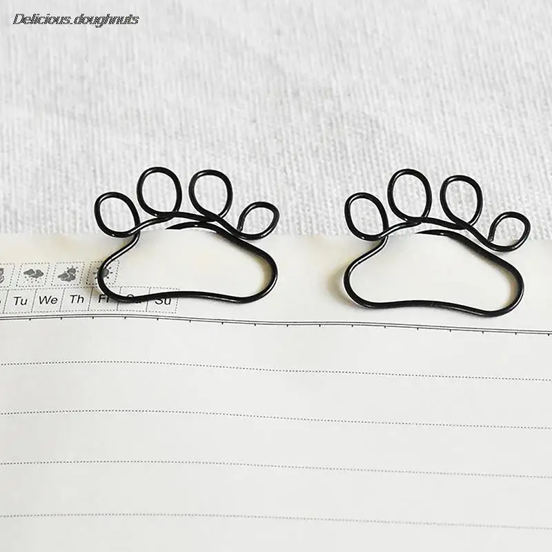 

Hot Sale 10PCS Cat Claw Paper Clip Special-shaped Clip Metal Cartoon Kawaii Paper Clips