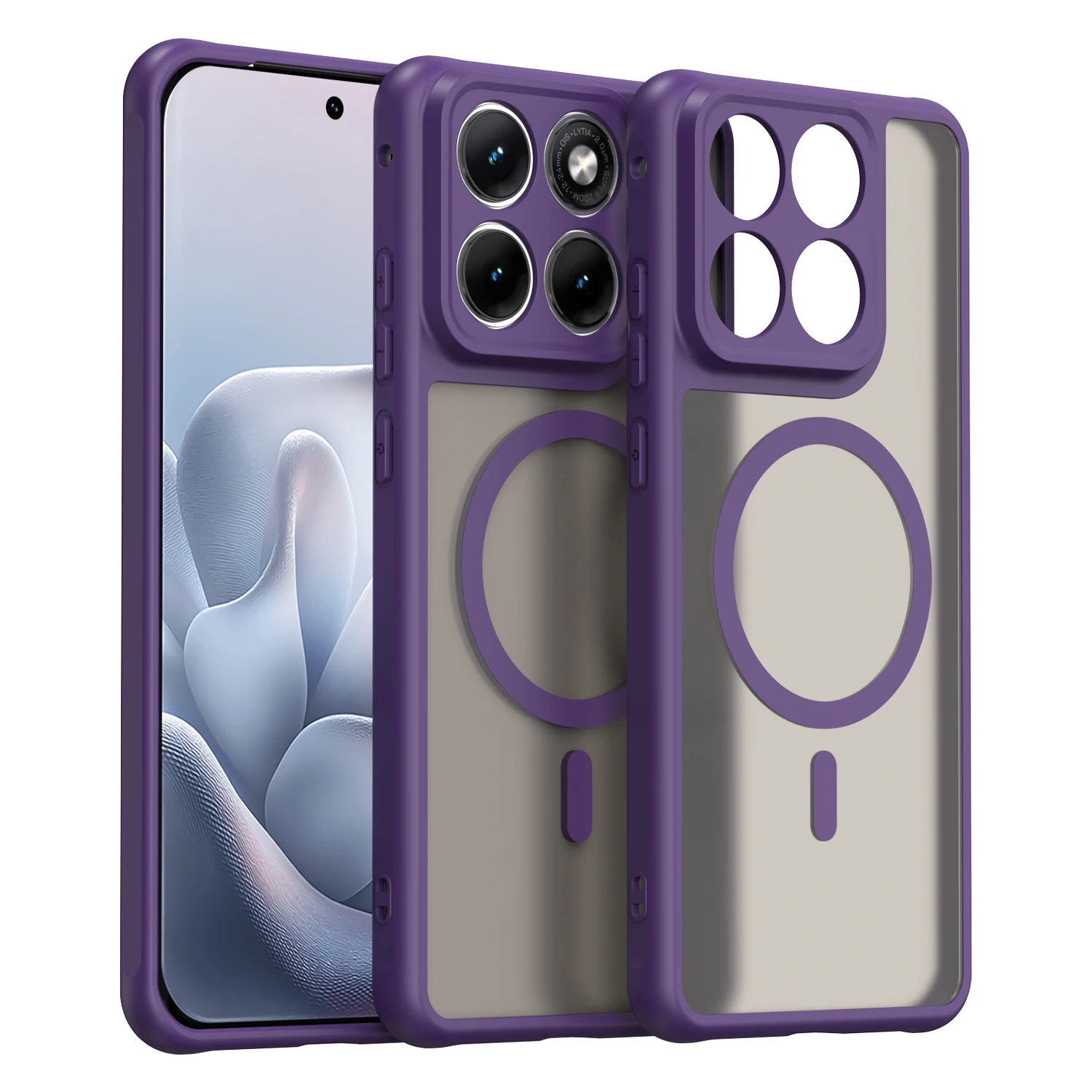 Luxury Matte Transparent Magnetic Phone Case - Premium Protective Cover
