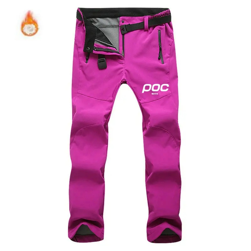 Winter Women Thick Warm Pants Waterproof Windproof Hiking Camping Skiing Pants Cycling MTB Road Bike Bicycle Trousers