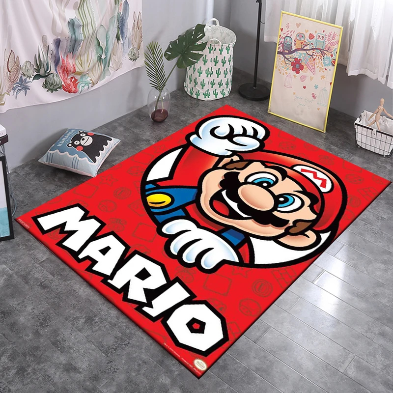 3D Cartoon Super Mario Bros Game HD Rug Area Carpet Living Room Kids Bedroom Sofa Kitchen Decorate Child Non-slip Floor Mats kids carpet floor mat non slip carpet decorative carpet