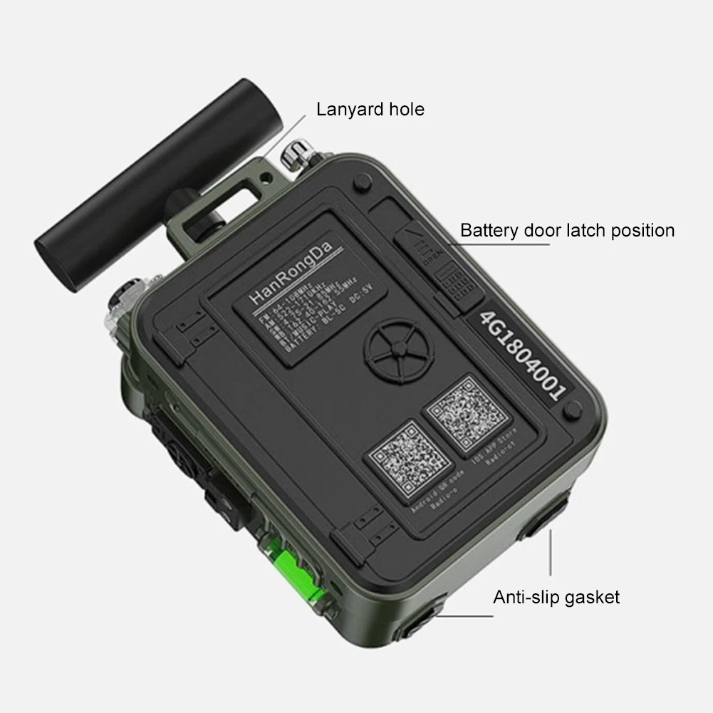Full-Band Mini Radio with BT Speaker AM FM Radio Portable Radio for Home Outdoor