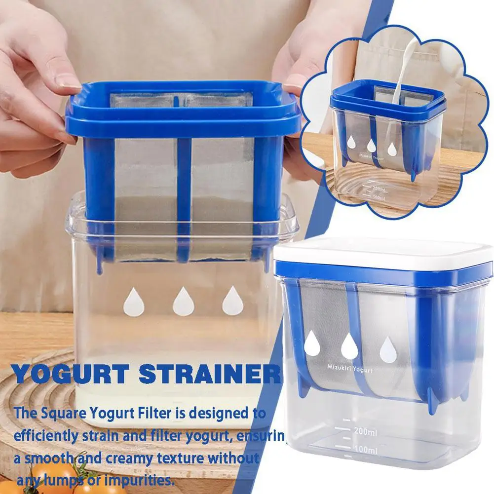 

Japanese Yogurt Strainer Homemade Whey Separator Reusable Milk Strainer Quick Strainer Box Kitchen Food Tools For Salad Dre D3D8