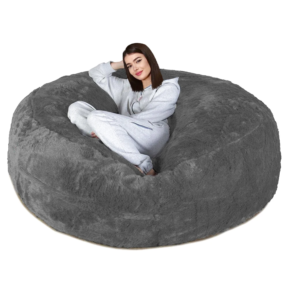 Dropshipping Big Round 7ft Bean Bag Chair Cover Comfortable Soft Giant