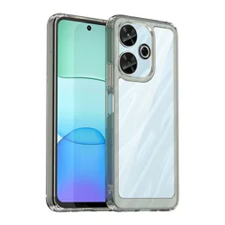 Vibrant Transparent TPU Protective Phone Case for Redmi 12 4G (GRAY)