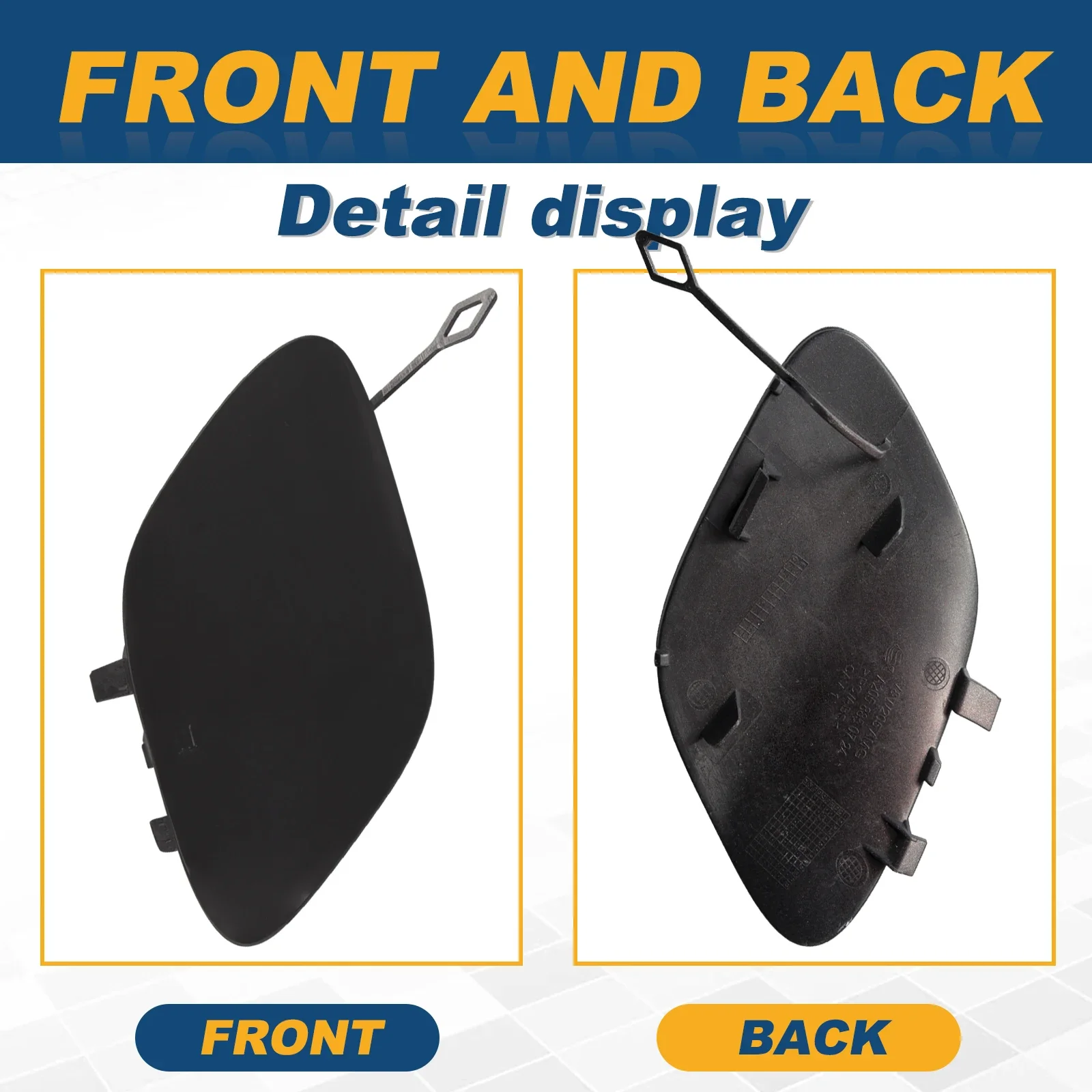 메르세데스-벤츠 W205 세단 C-클래스 C300 C400 C43AMG 2015-2018용 프론트 범퍼 견인 고리 캡 견인 아이 커버 A2058850724