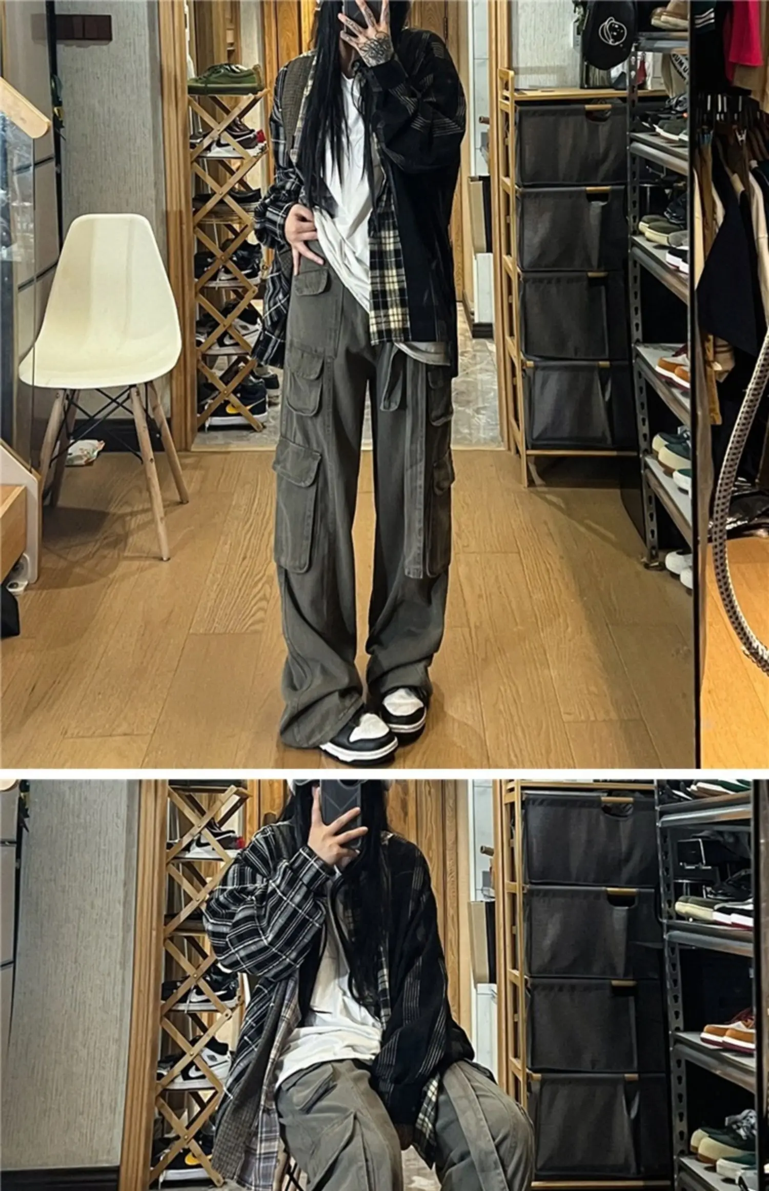 Description Picture 2 of itemMen's Pants 2024 Spring Summer Black Gray Thin Business Casual Pants Outdoor Elastic Breathable Straight Leg Sweatpants A100
