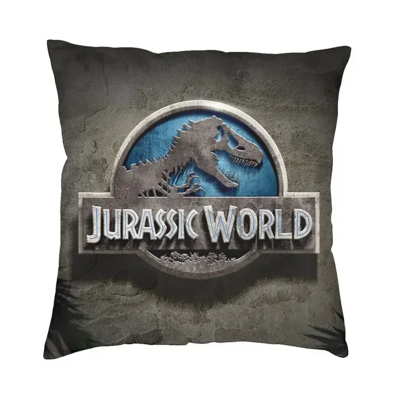 thumbnail image 1 of Funda de almohada decorativa con póster de película clásica genial de Jurassic Park, funda de cojín con estampado 3D de dos lados del mundo de los dinosaurios para sofá, 1 of 5