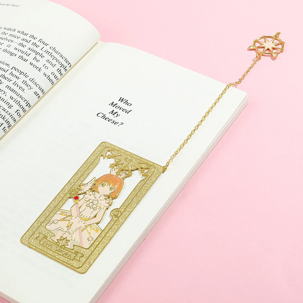 Metal Bookmark 1Pcs Anime Card Captor Sakura Book Mark Anime Fans Collection Cherry For Book Lovers School Supplies Stationery
