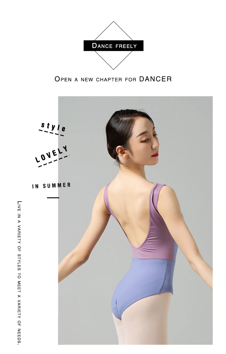 Ballett-Trikots für Damen, besticktes Mesh-Trikot für Erwachsene, Stehkragen mit versteckter Schnalle, Tanzkleidung, V-förmiges Ballett-Trikot – Detail 2