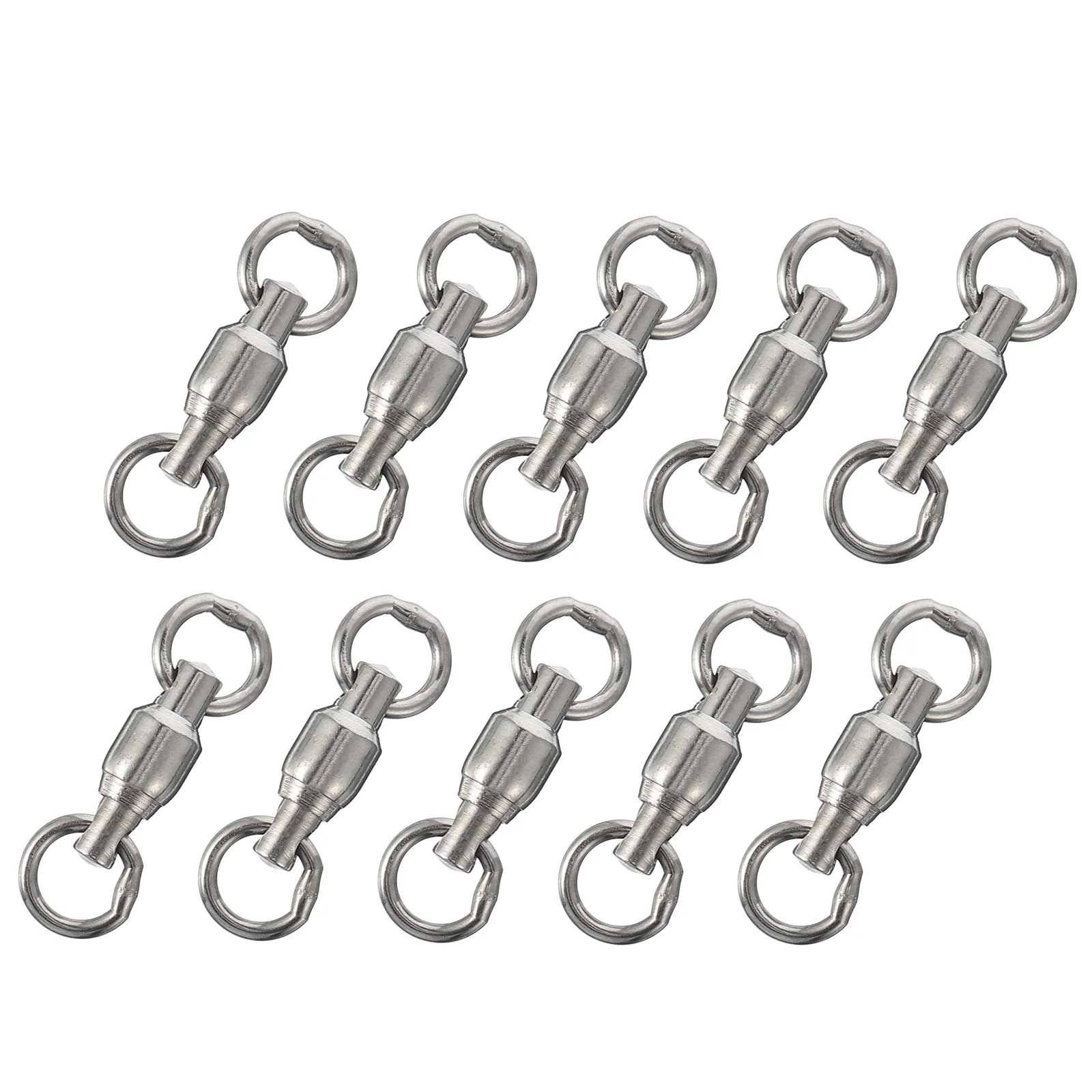 

20 Pcs Eight Figure Ring Connector Fishing Solid Rings Swivels Barrel High Speed Stainless Steel Tackle Bearing Rolling