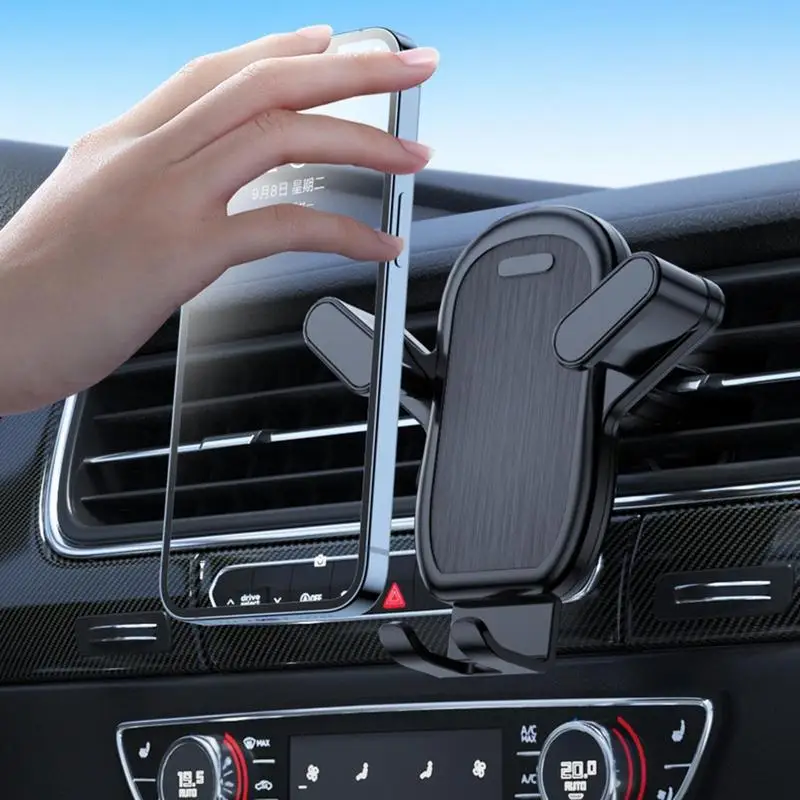 

360 Rotating Viewing Angle Car Vent Phone Mount Metal Hook Cell Phone Holder Mobile Phone Stand Car Interior Accessories