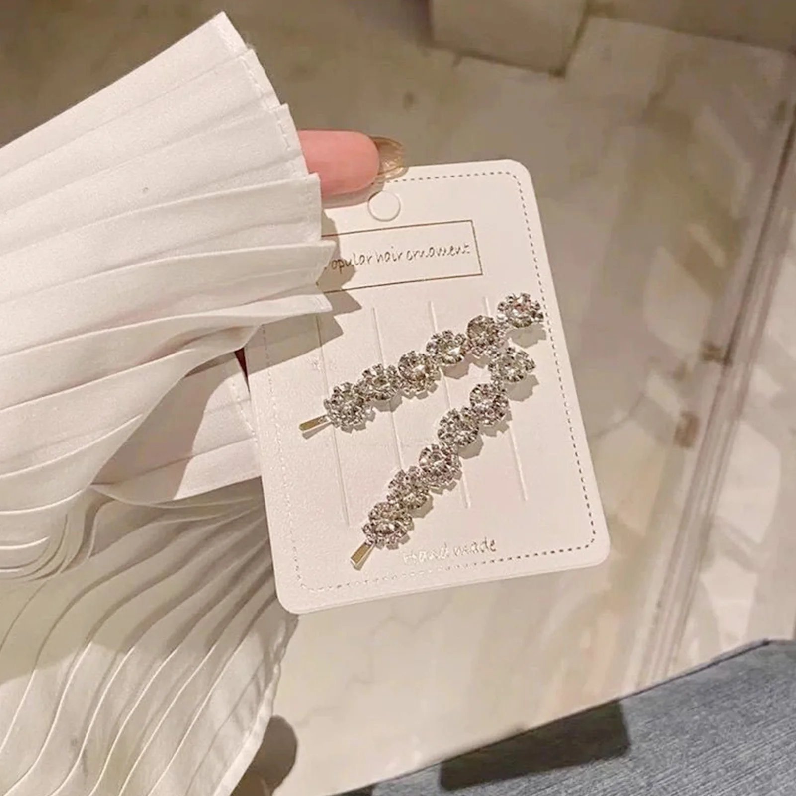 Glänzende Strass Haarspangen Luxus Mode Haar Clips Für Frauen Silber Farbe Haarnadeln Mädchen Grips Haar Schmuck Zubehör – Detail 5