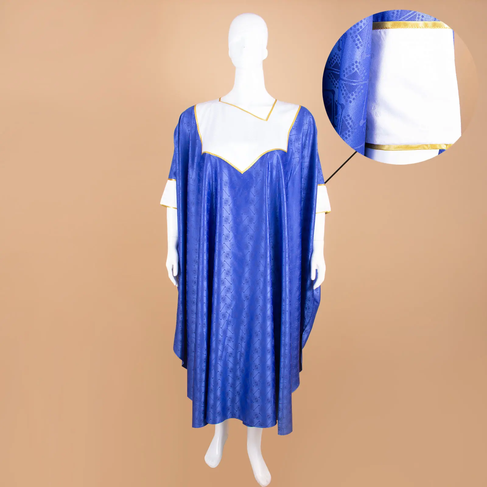 APTX African Abaya for Women Half Sleeves Ankle Length Daily Casual Wear Polyester Material T2225001
