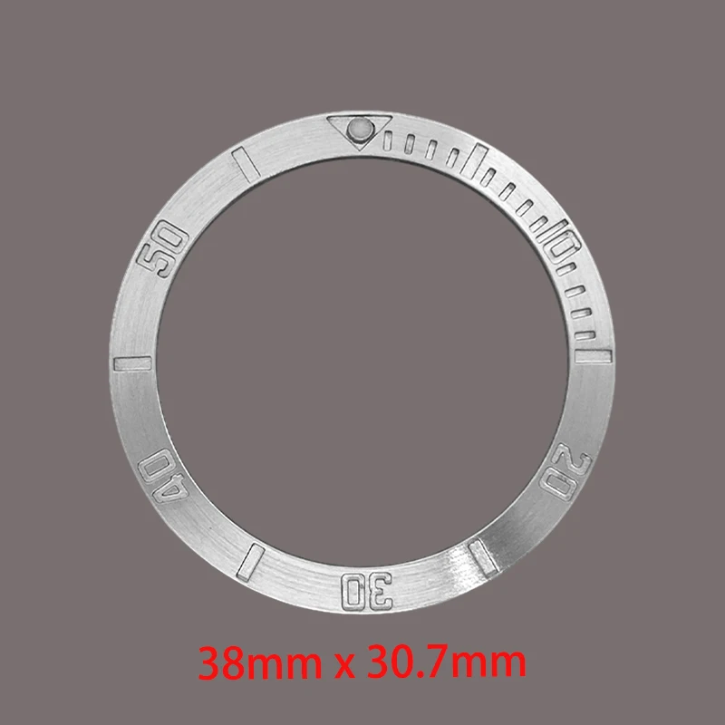 Mod 38 mm gebogener Aluminium-Uhrenlünetten-Einsatzring, passend für SKX007 SKX009 GMT SUB Uhrengehäuse NH36 NH35 Uhrenring-Refit-Teile – Detail 3