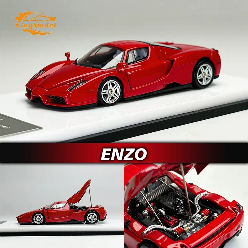 

** Предварительная продажа ** KING 1:64 Enzo, открывающийся капот, литый под давлением коллекционные модели автомобилей, миниатюрные игрушки