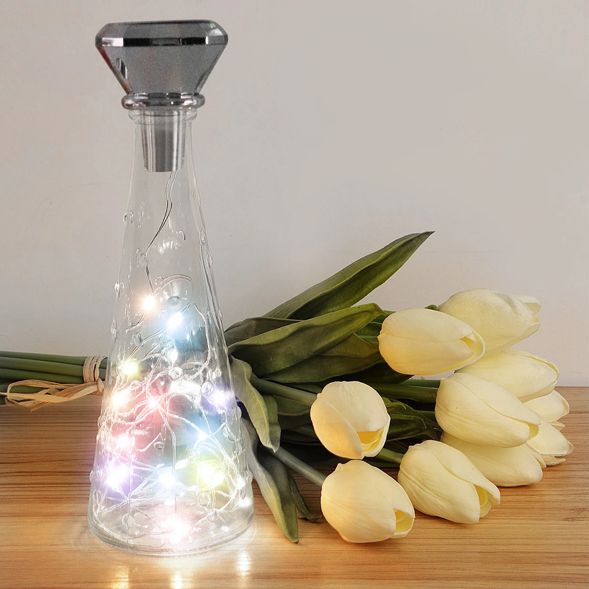 12Pcs 20LED Solar Light Outdoor Garden Lamp Solar Wine Bottle Cork Light Fairy String Light Waterproof Weddin Party Garden Decor