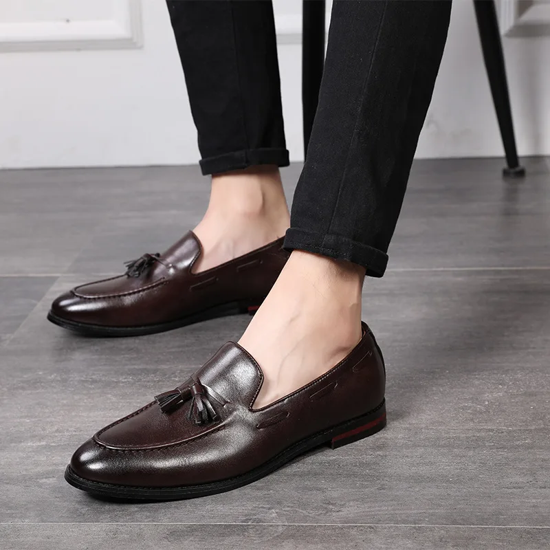 Men's Casual Leather Shoes Mens Driving Loafers Light Moccasins