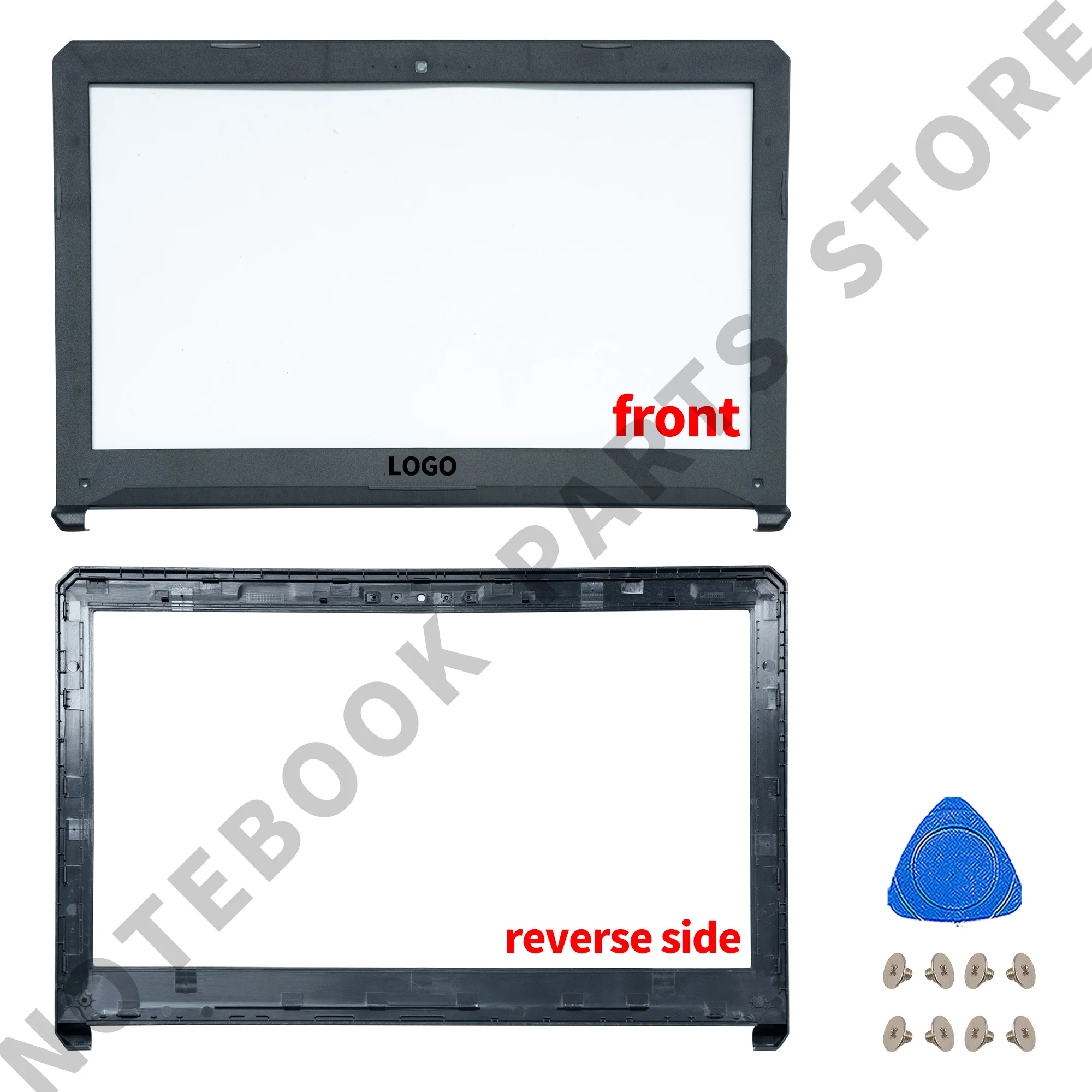 LCD 후면 커버 전면 베젤 경첩 플라스틱 노트북 하우징, ASUS FX504 FX504G FX504GD/GE FX80 FX80G FX80GD FZ80 ZX80G 용 블랙