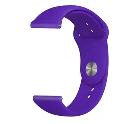 Elegant 18mm Silicone Smartwatch Band - Premium Replacement Strap - 18mm watch band (Deep purple - 11)