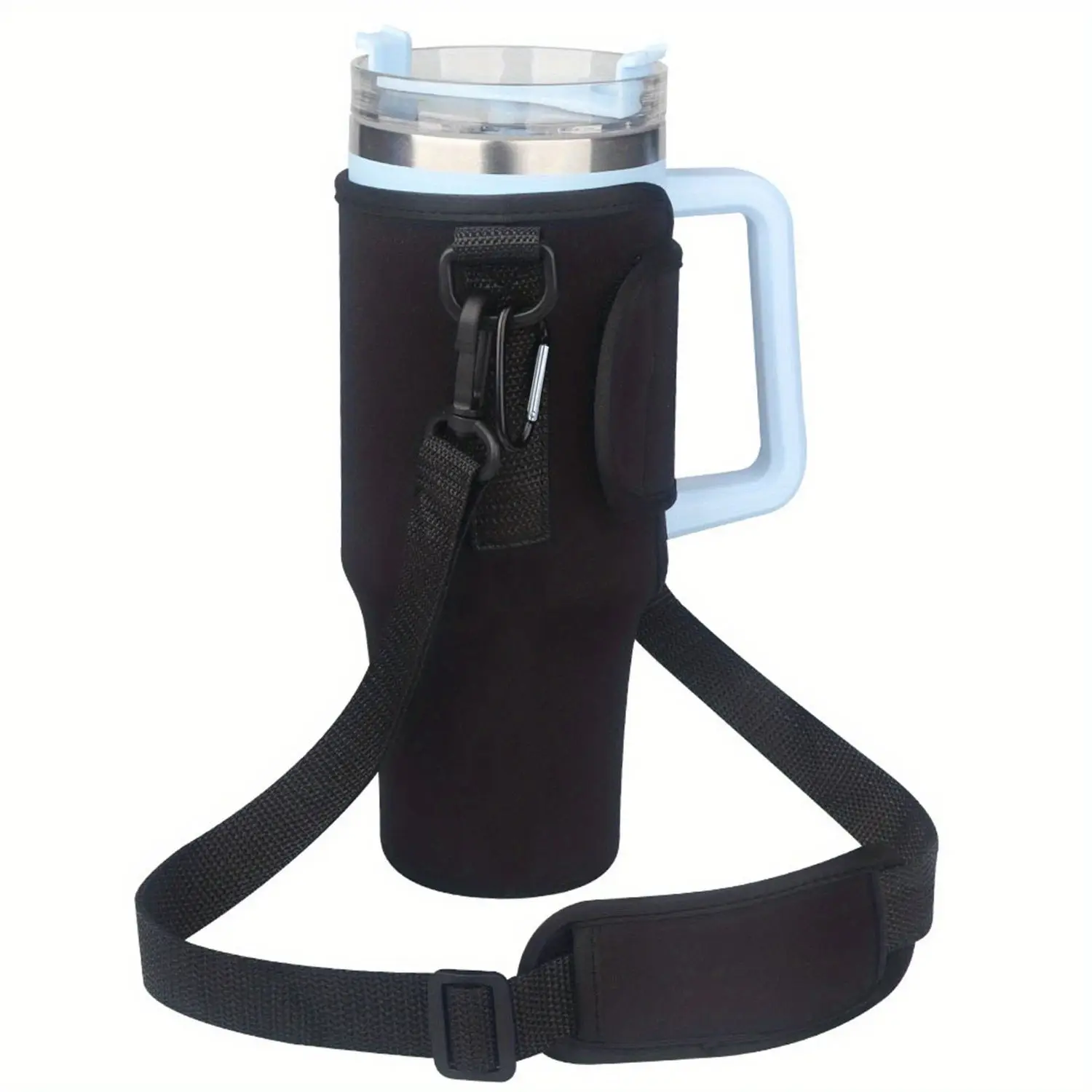 Insulated Water Bottle Sling Bag with Adjustable Strap - Hands-Free Protective Carrier for Gym, Hiking, and Commute