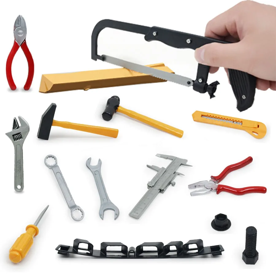 14pcs Mini Plastics Repair Tools Toys Engineering Repair Tool Set Playing House Toys Boys Birthyday Gifts Hands on Ability JXB