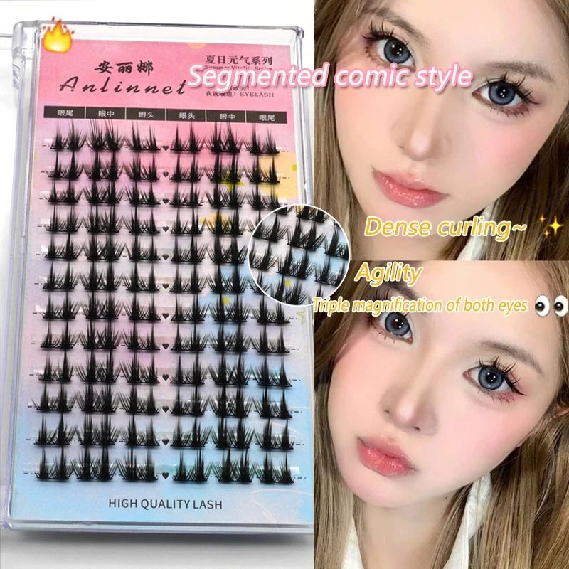 

False Eyelashes High-capacity Natural Wispy Cluster Lashes 12 Rows DIY Lash Extension Supplies High Quality Eyelash Daily Makeup