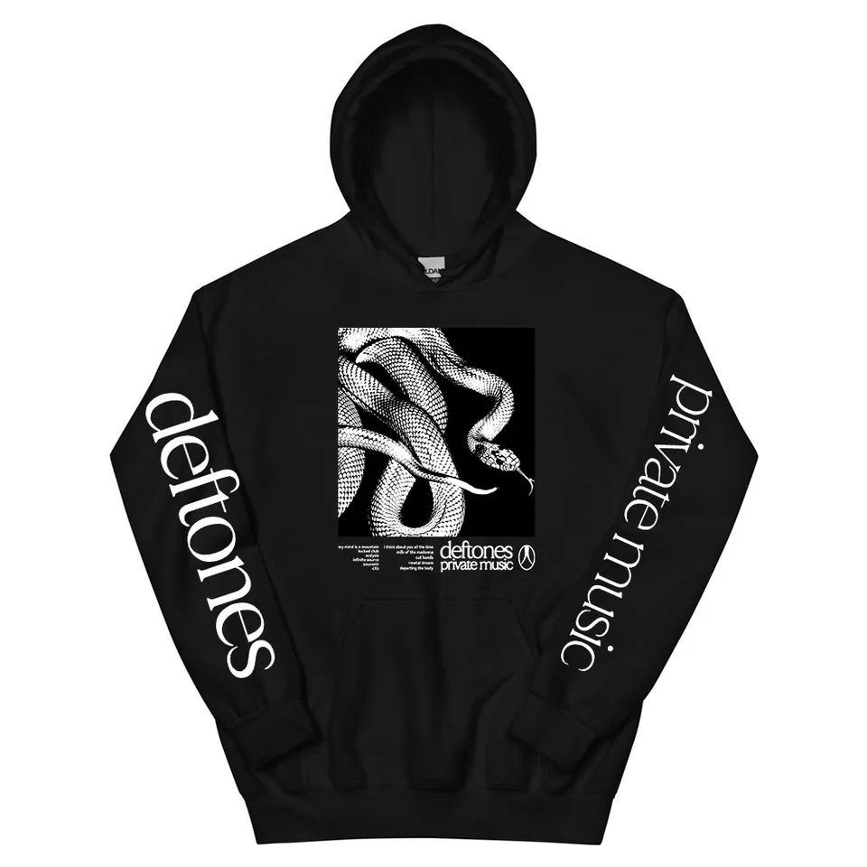 Felpa Con Cappuccio Ufficiale Deftones, Modello Sphynx, Colore Nero, Unisex. Cotton Comfort, Con Cappuccio Regolabile E Tasca Frontale. Disponibile In Varie Taglie.