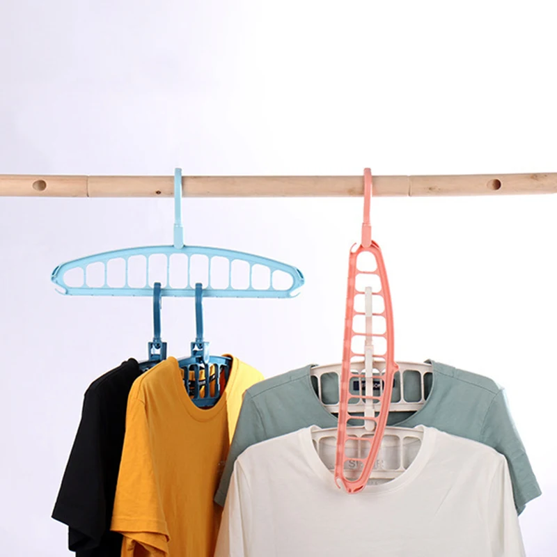 1PC Multi-Functional Rotating Clothes Rack Student Dormitory Home Non-Slip Folding Clothes Rack 11-Hole Clothes Storage Device