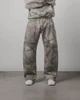 Y2K American Retro Branch Camouflage Sportswear men Washed Hip Hop Super Dalian Hoodie Two Piece Harajuku men Street Suit 2